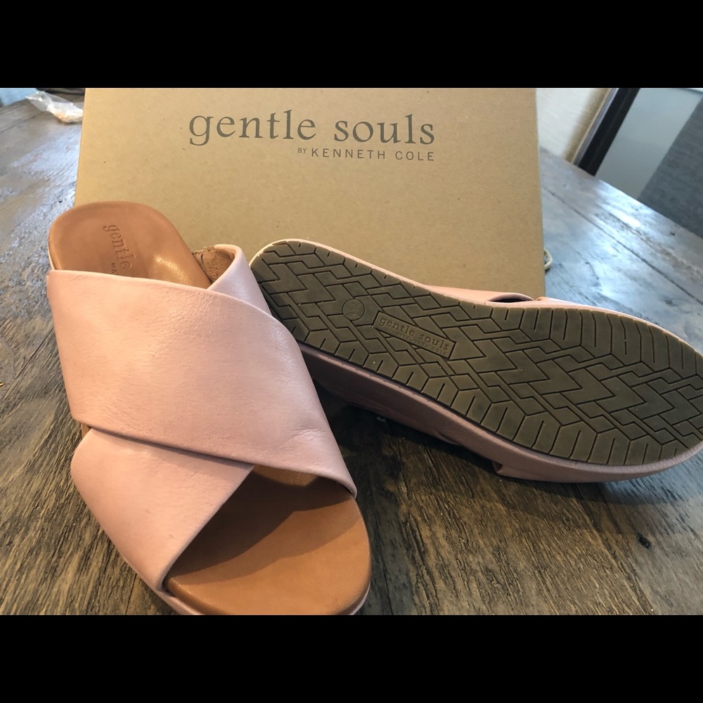 Gentle Souls Leather Wedge Sandals -Never Worn